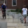 Bicycle Cop Falls Down The Stairs
